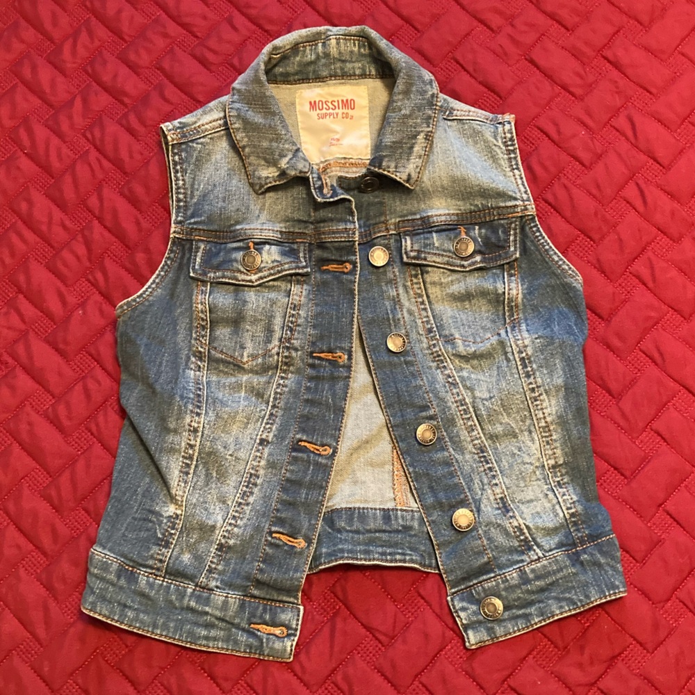 Denim Button-Up Vest